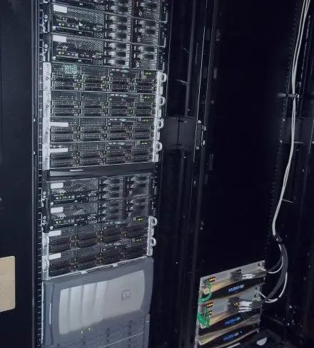 Server racks in a data center